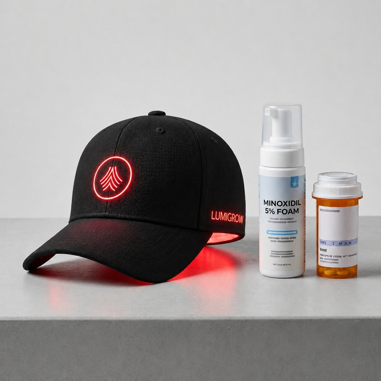 Red Light Cap vs Minoxidil vs Finasteride